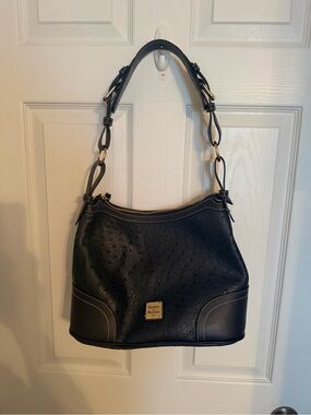 Dooney & Bourke Navy Blue Leather Shoulder Hobo